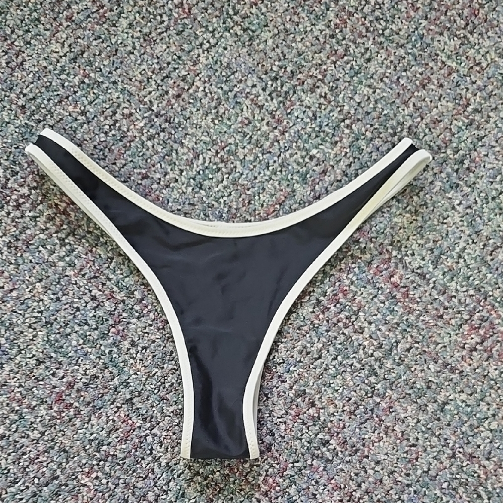 White Fox Swim Black and White Swim Bottom